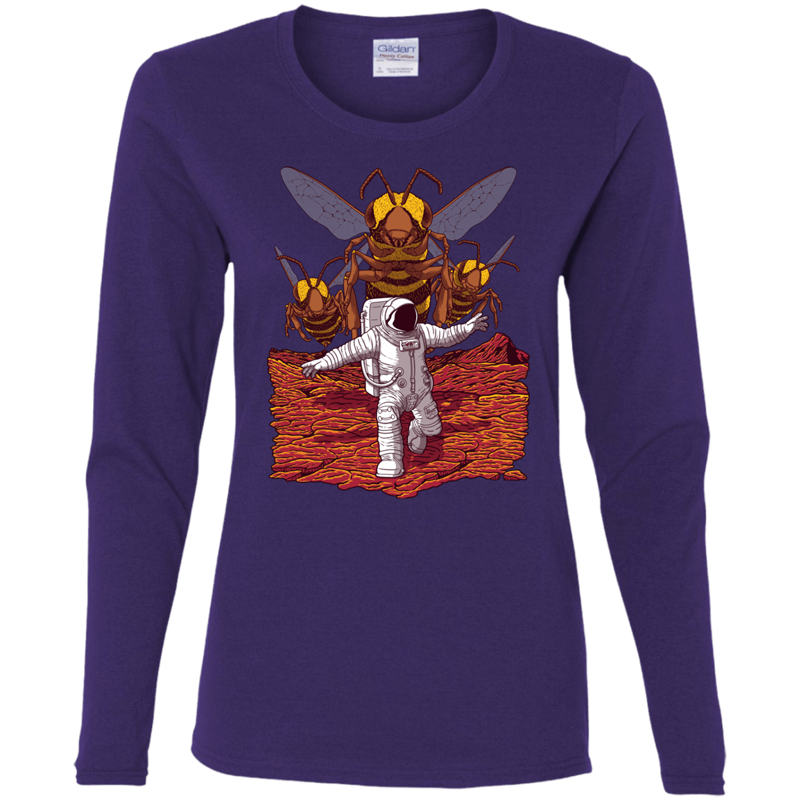 T-Shirts Purple / S Killer Bees on Mars Women's Long Sleeve T-Shirt