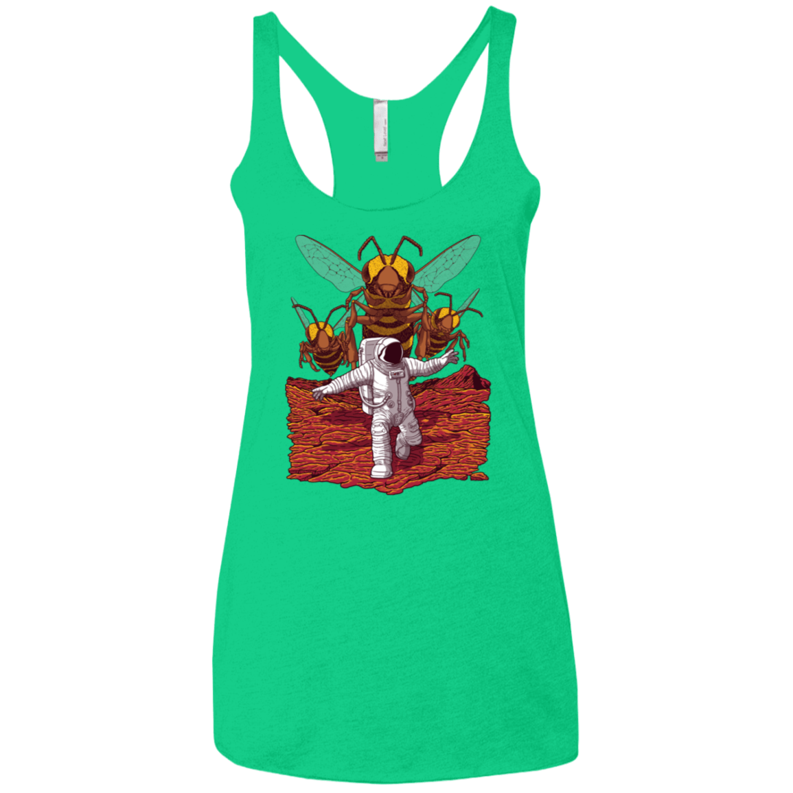 T-Shirts Envy / X-Small Killer Bees on Mars Women's Triblend Racerback Tank