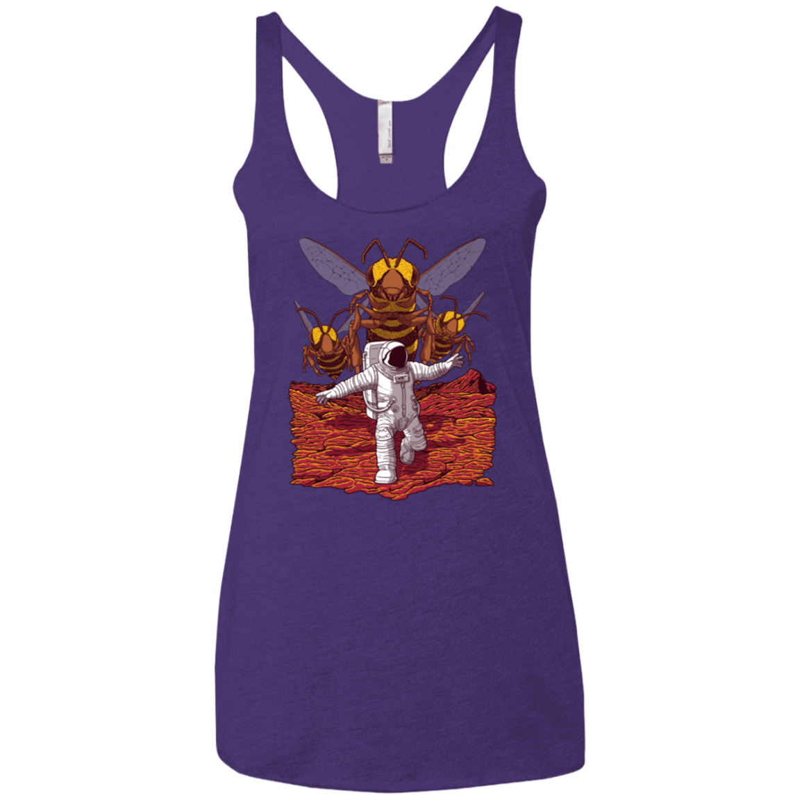T-Shirts Purple Rush / X-Small Killer Bees on Mars Women's Triblend Racerback Tank