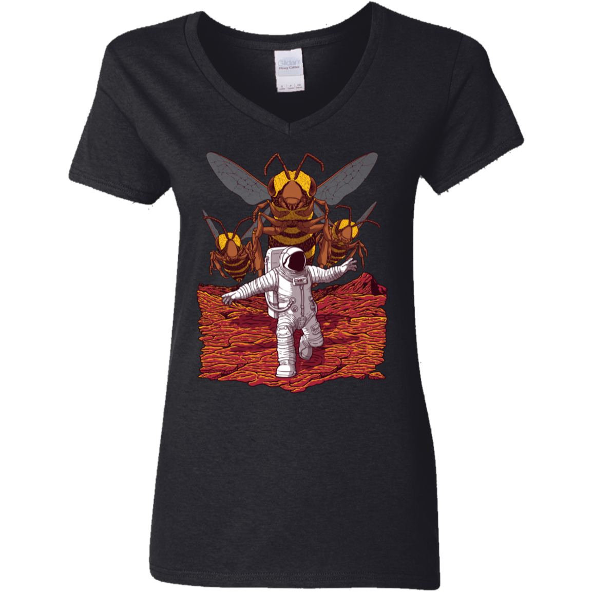 T-Shirts Black / S Killer Bees on Mars Women's V-Neck T-Shirt