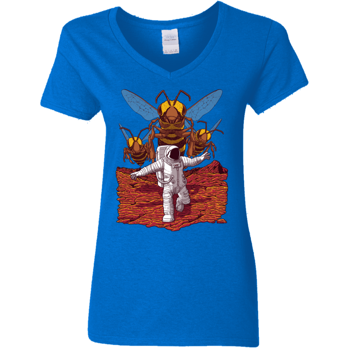 T-Shirts Royal / S Killer Bees on Mars Women's V-Neck T-Shirt
