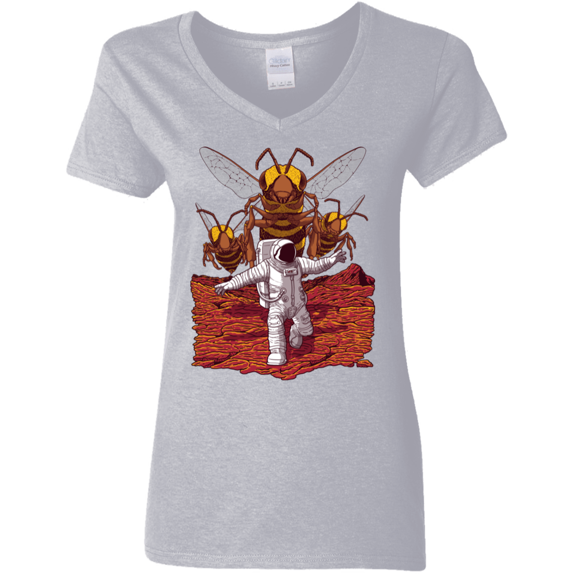 T-Shirts Sport Grey / S Killer Bees on Mars Women's V-Neck T-Shirt