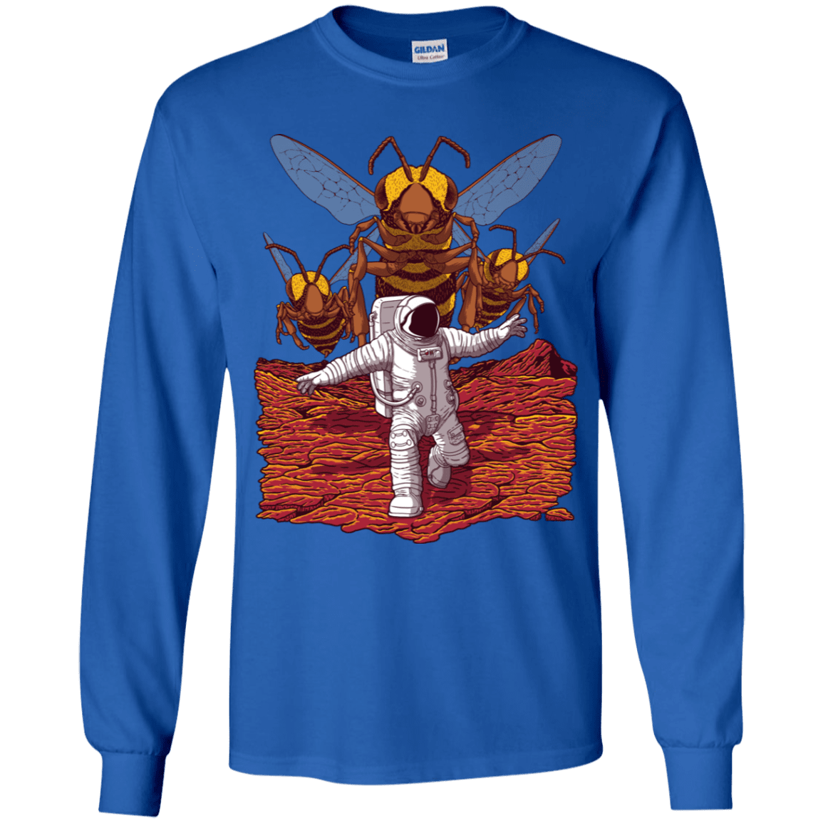 T-Shirts Royal / YS Killer Bees on Mars Youth Long Sleeve T-Shirt