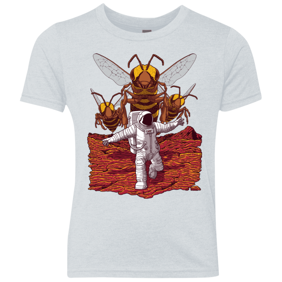T-Shirts Heather White / YXS Killer Bees on Mars Youth Triblend T-Shirt