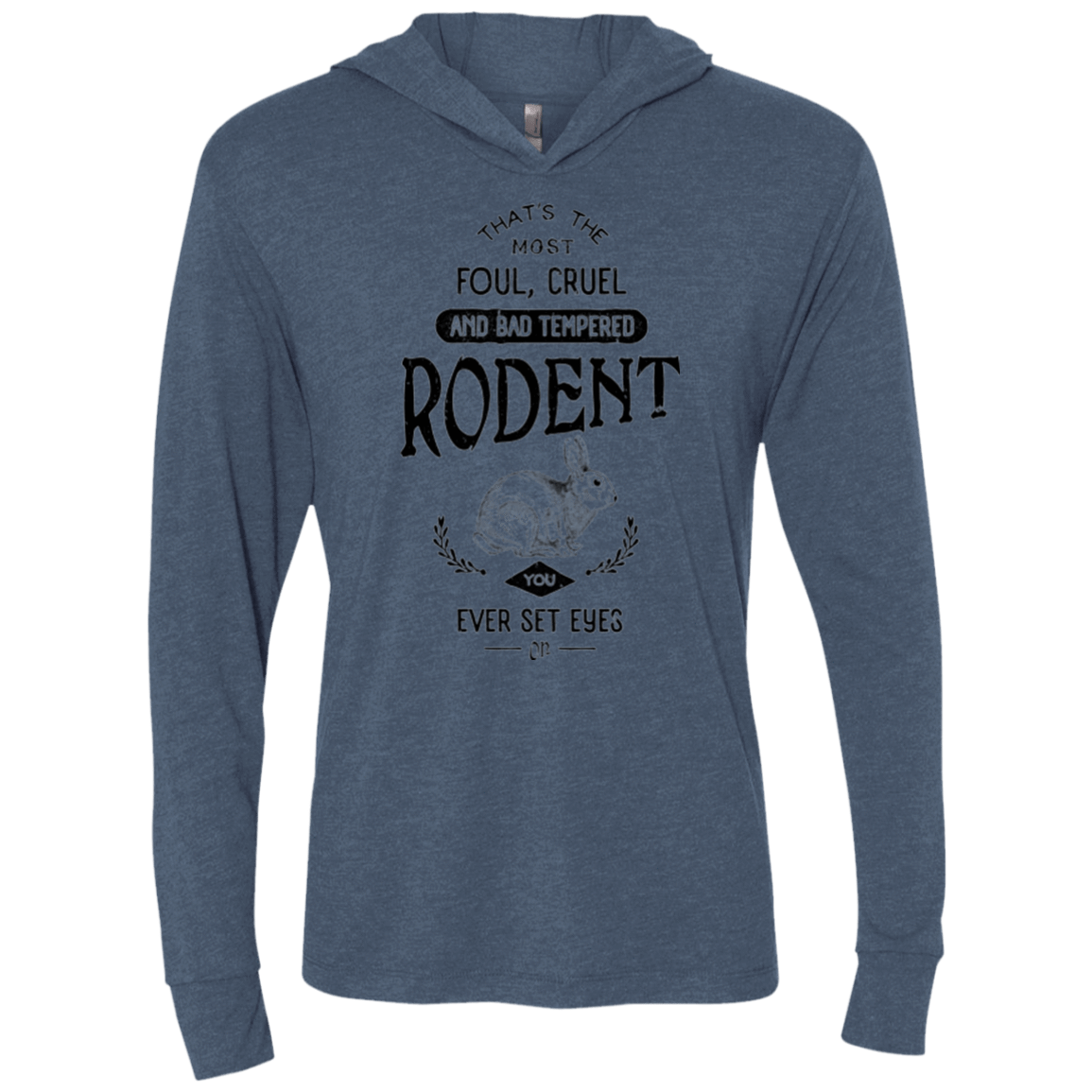 T-Shirts Indigo / X-Small Killer Bunny Triblend Long Sleeve Hoodie Tee