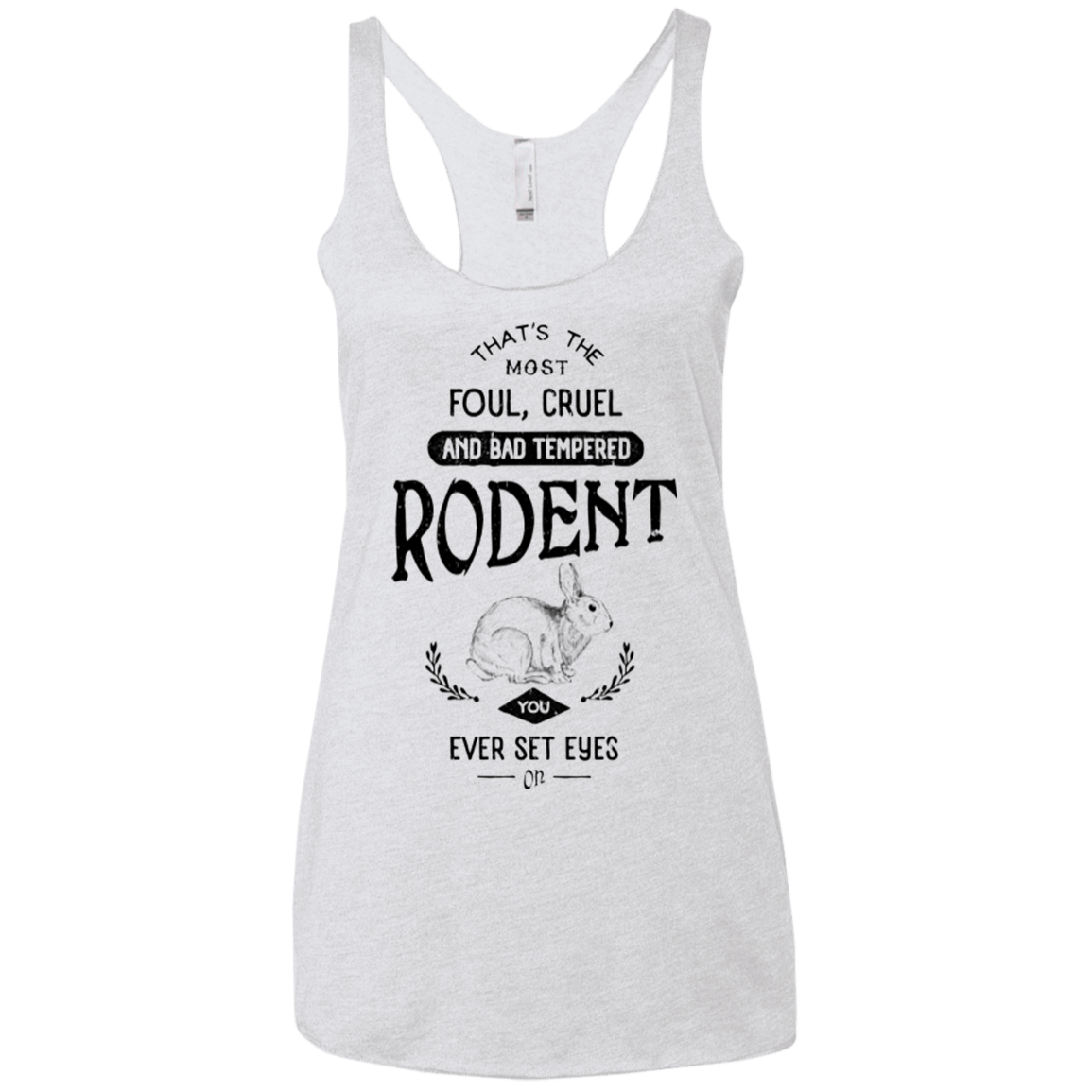 T-Shirts Heather White / X-Small Killer Bunny Women's Triblend Racerback Tank