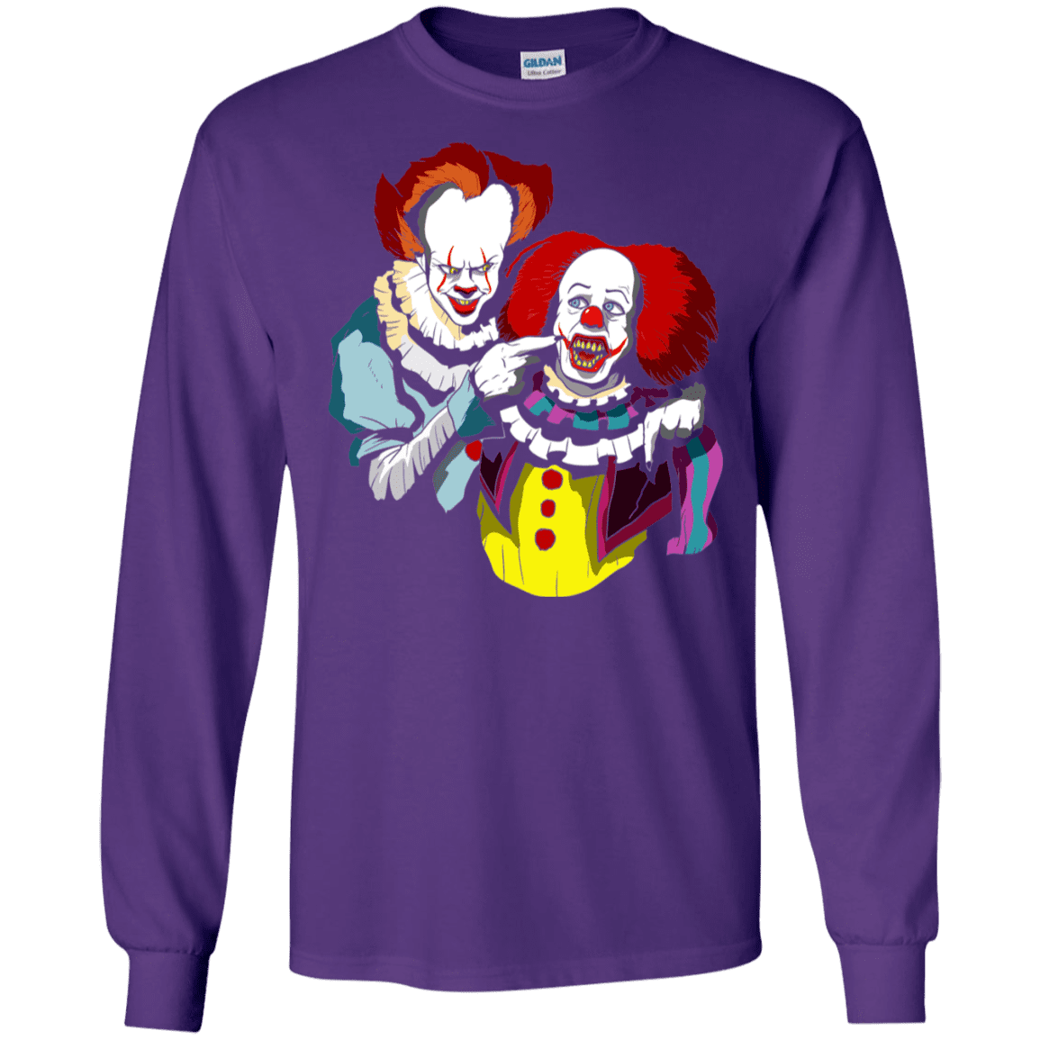 T-Shirts Purple / S Killing Clown Men's Long Sleeve T-Shirt