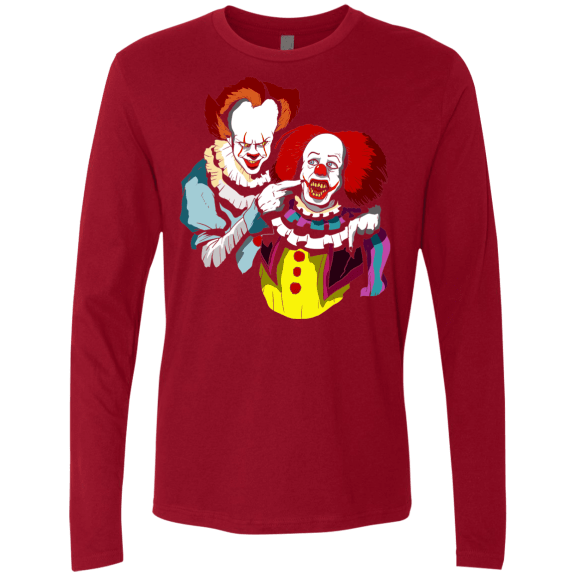 T-Shirts Cardinal / S Killing Clown Men's Premium Long Sleeve