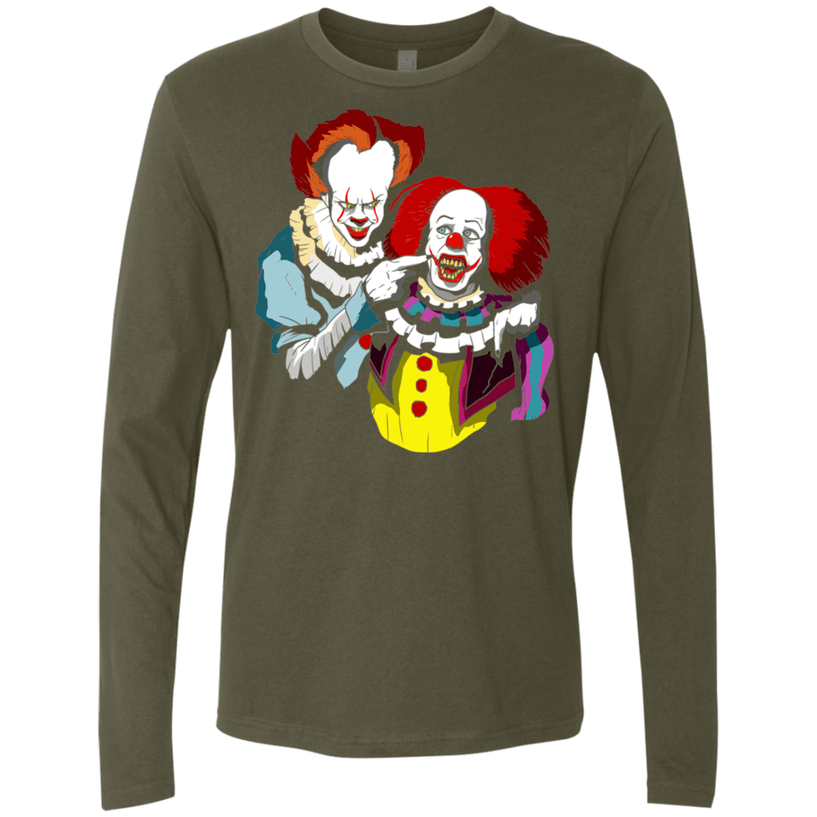 T-Shirts Military Green / S Killing Clown Men's Premium Long Sleeve