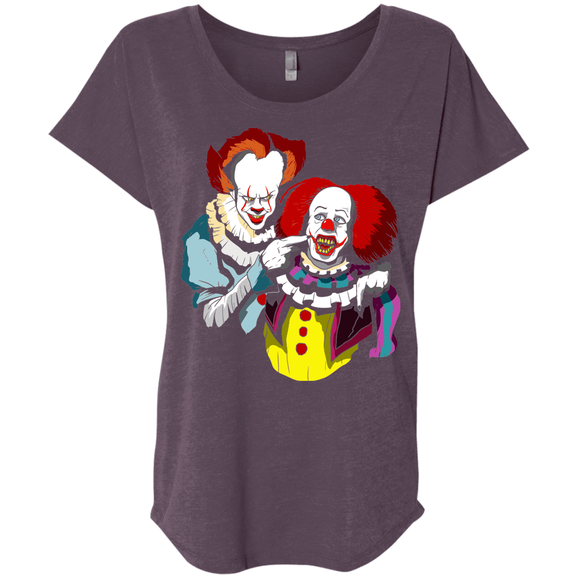 T-Shirts Vintage Purple / X-Small Killing Clown Triblend Dolman Sleeve