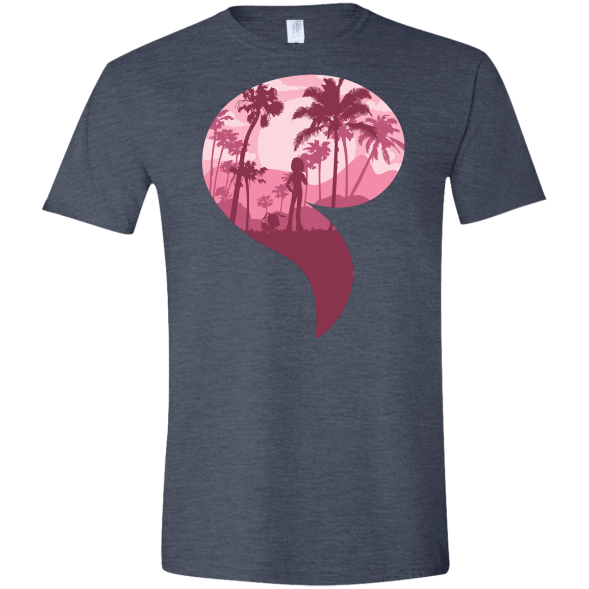 T-Shirts Heather Navy / S Kindness Men's Semi-Fitted Softstyle