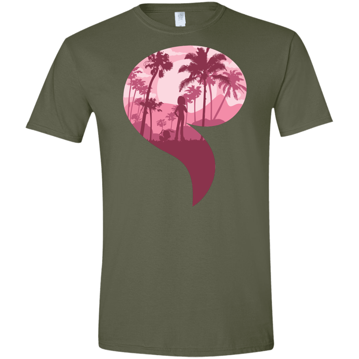 T-Shirts Military Green / S Kindness Men's Semi-Fitted Softstyle