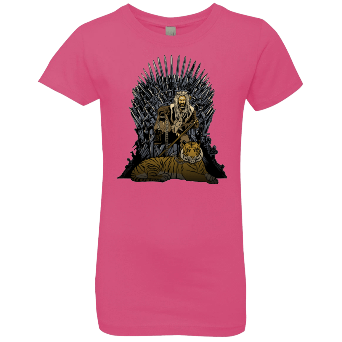 T-Shirts Hot Pink / YXS King and Tiger Girls Premium T-Shirt