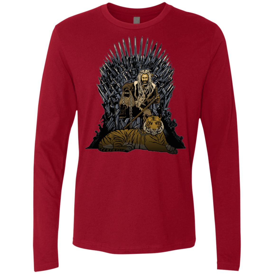T-Shirts Cardinal / Small King and Tiger Men's Premium Long Sleeve