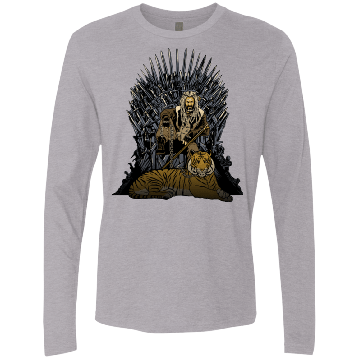 T-Shirts Heather Grey / Small King and Tiger Men's Premium Long Sleeve