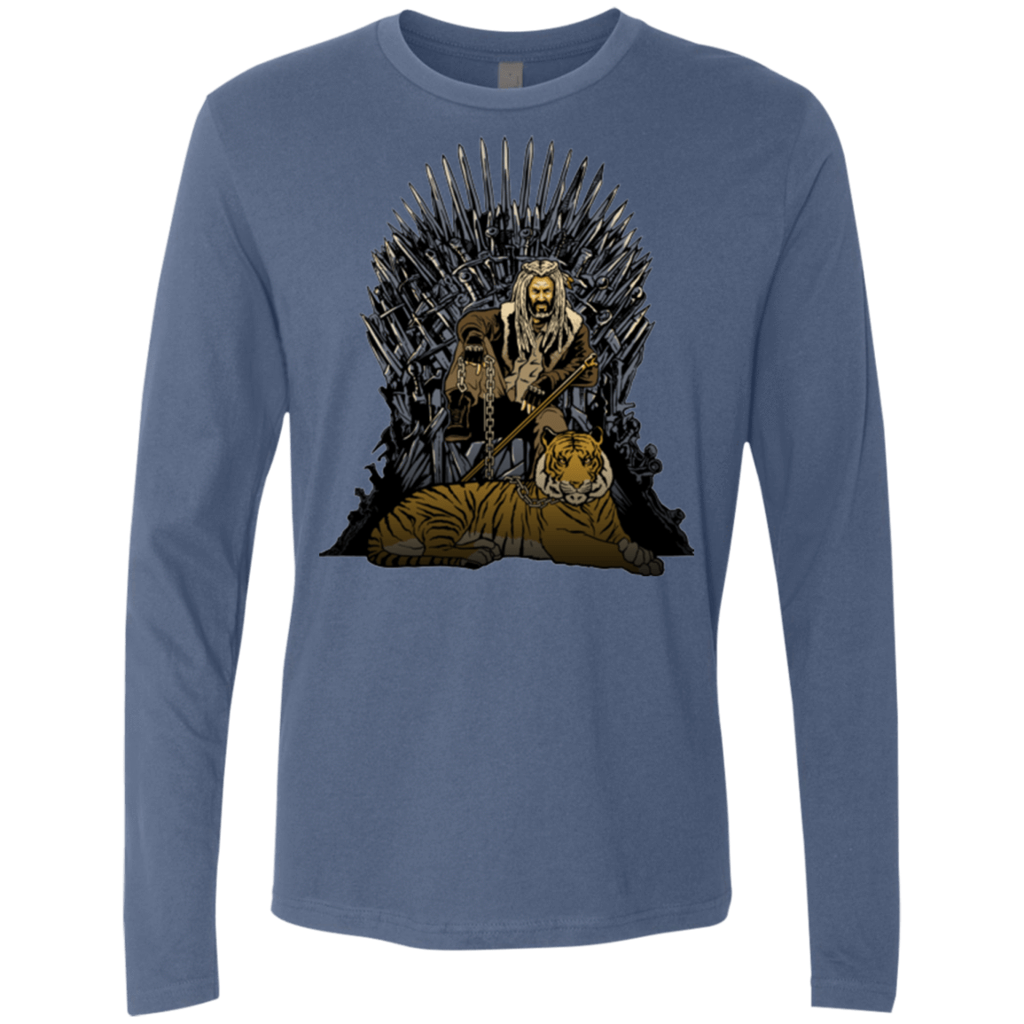T-Shirts Indigo / Small King and Tiger Men's Premium Long Sleeve