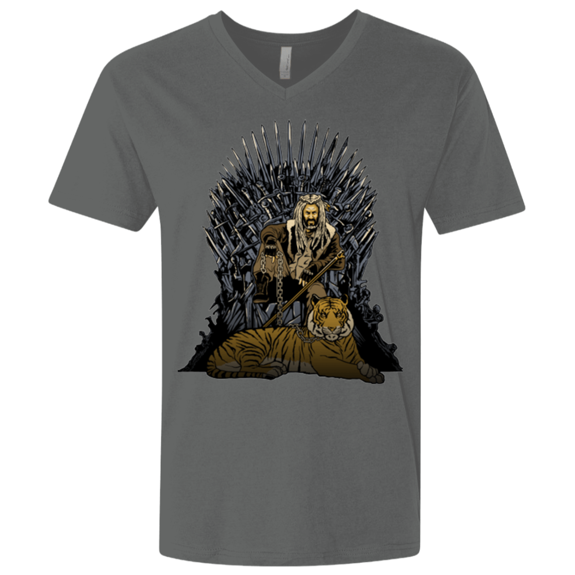 T-Shirts Heavy Metal / X-Small King and Tiger Men's Premium V-Neck