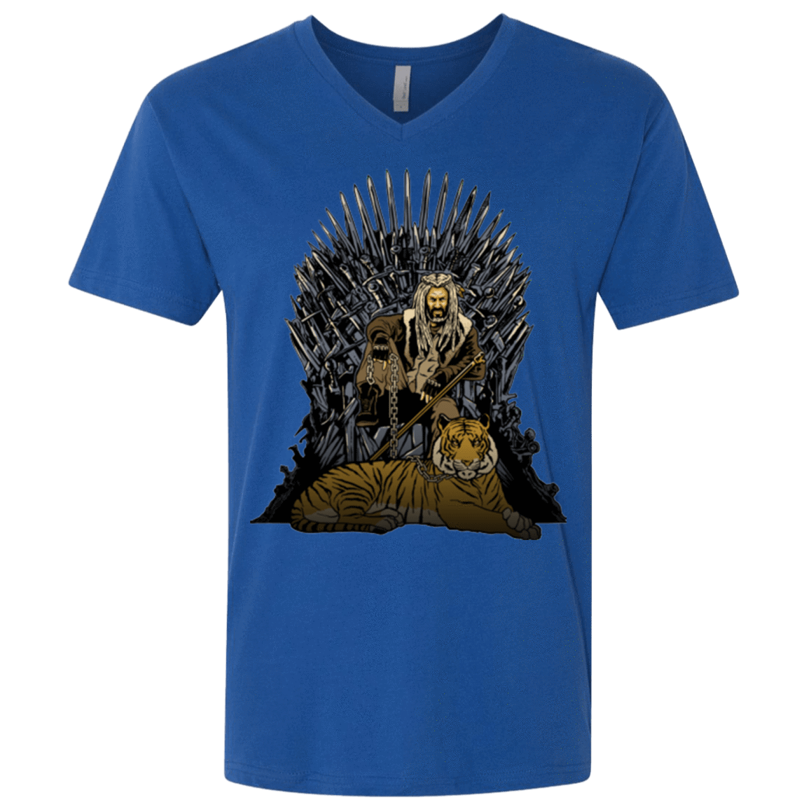 T-Shirts Royal / X-Small King and Tiger Men's Premium V-Neck