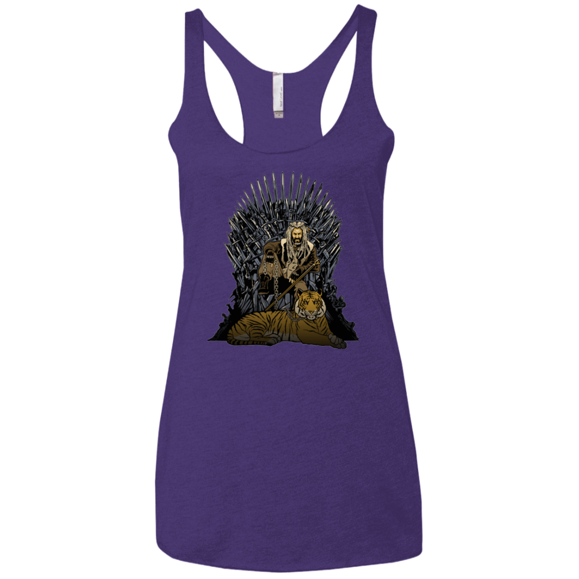 T-Shirts Purple / X-Small King and Tiger Women's Triblend Racerback Tank