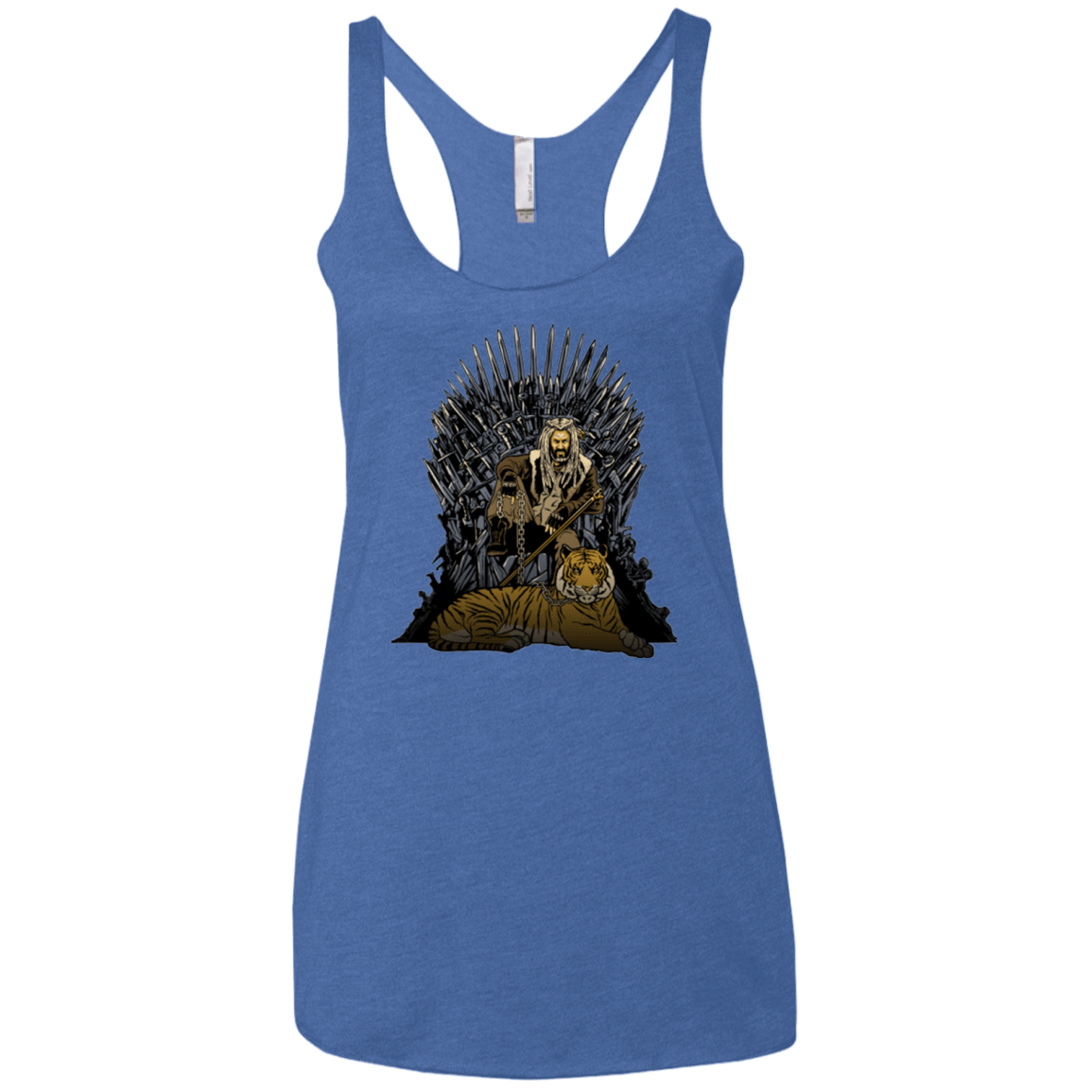 T-Shirts Vintage Royal / X-Small King and Tiger Women's Triblend Racerback Tank
