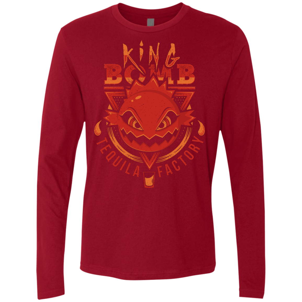 T-Shirts Cardinal / S King Bomb Tequila Men's Premium Long Sleeve