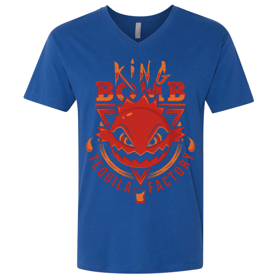 T-Shirts Royal / X-Small King Bomb Tequila Men's Premium V-Neck
