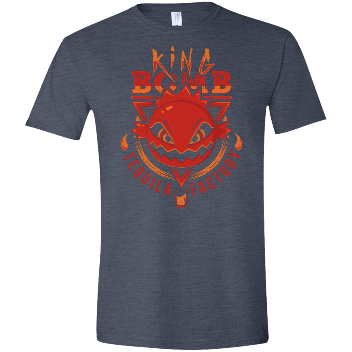 T-Shirts Heather Navy / S King Bomb Tequila Men's Semi-Fitted Softstyle