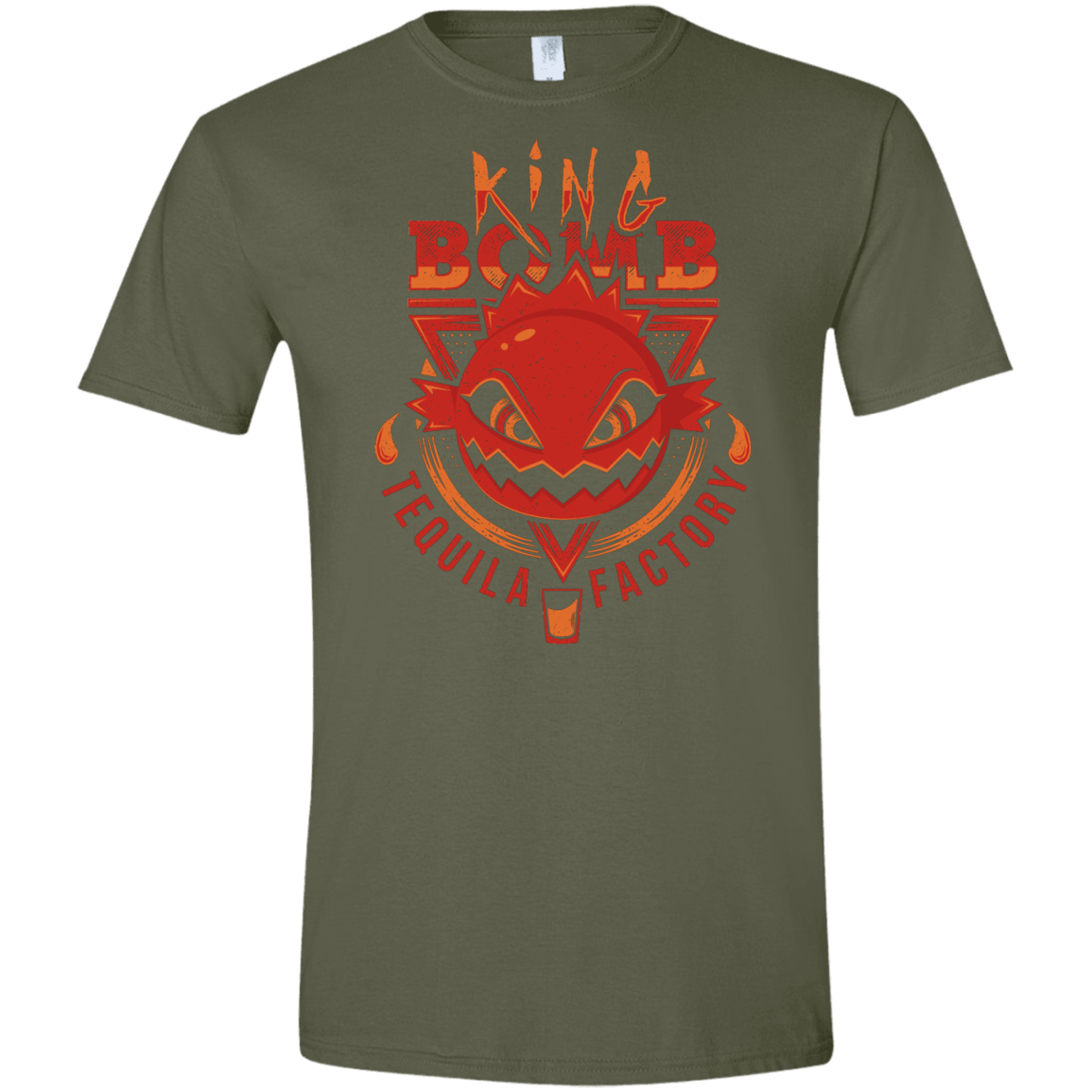 T-Shirts Military Green / S King Bomb Tequila Men's Semi-Fitted Softstyle