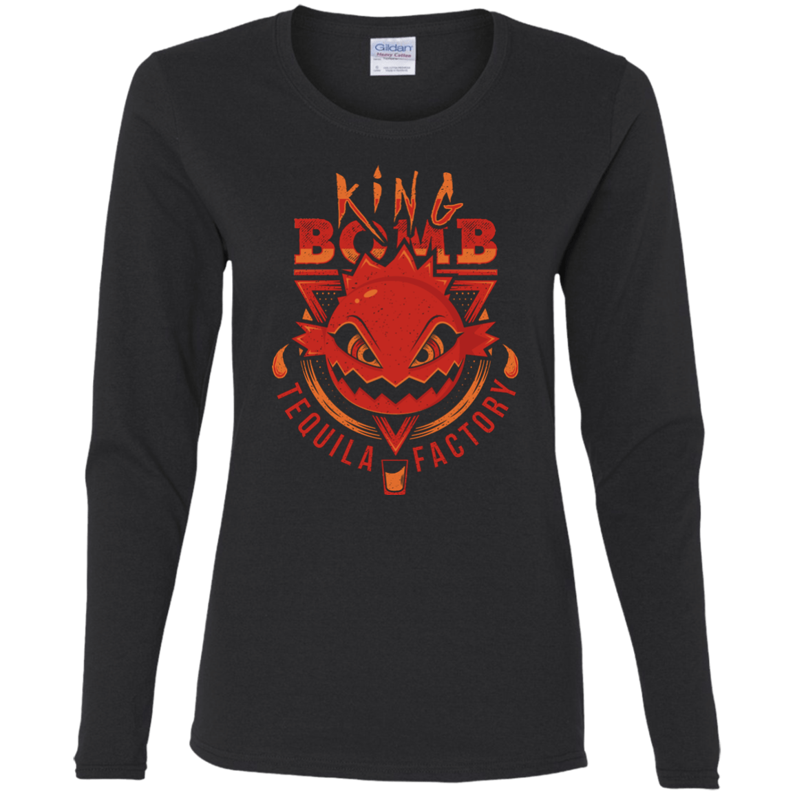 T-Shirts Black / S King Bomb Tequila Women's Long Sleeve T-Shirt