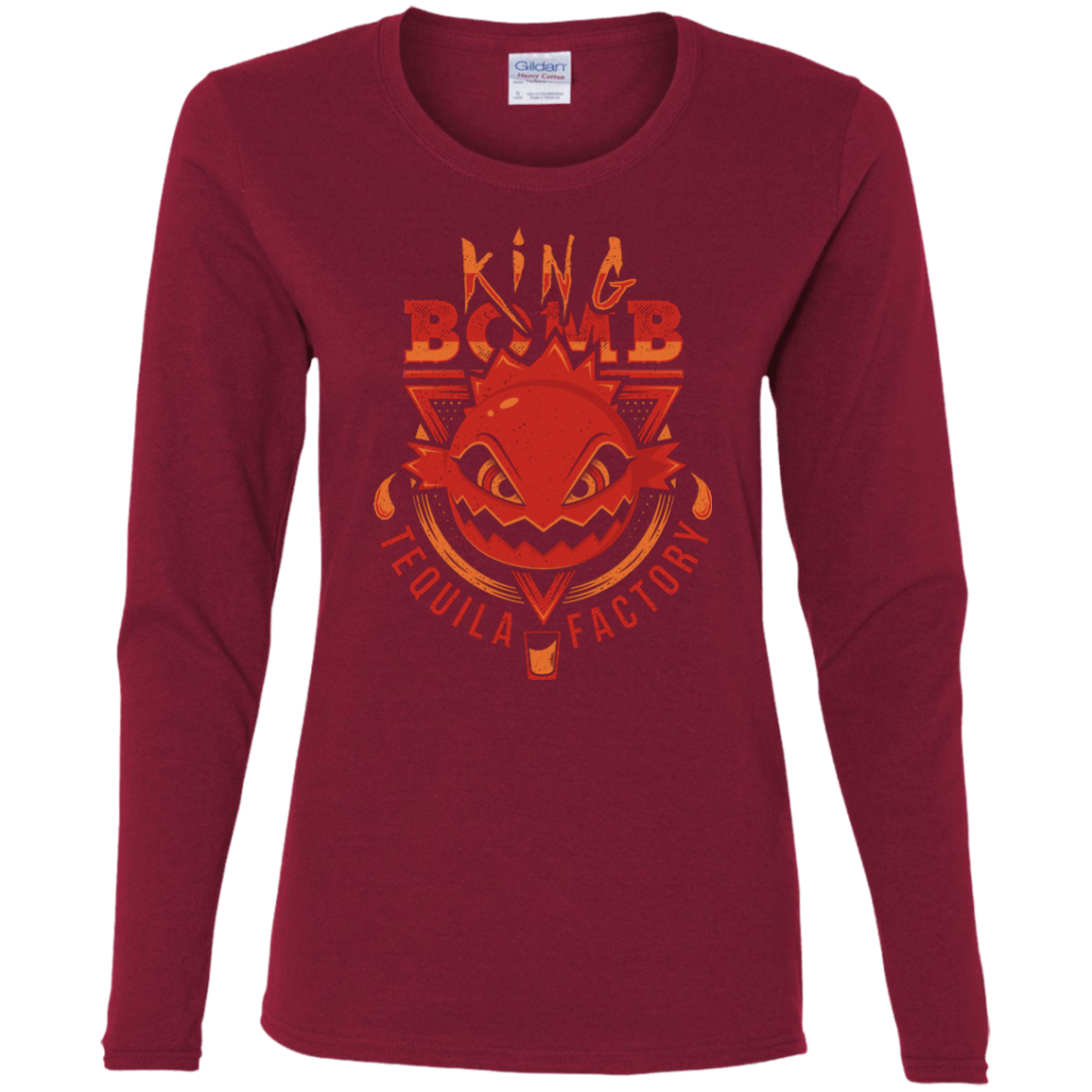 T-Shirts Cardinal / S King Bomb Tequila Women's Long Sleeve T-Shirt
