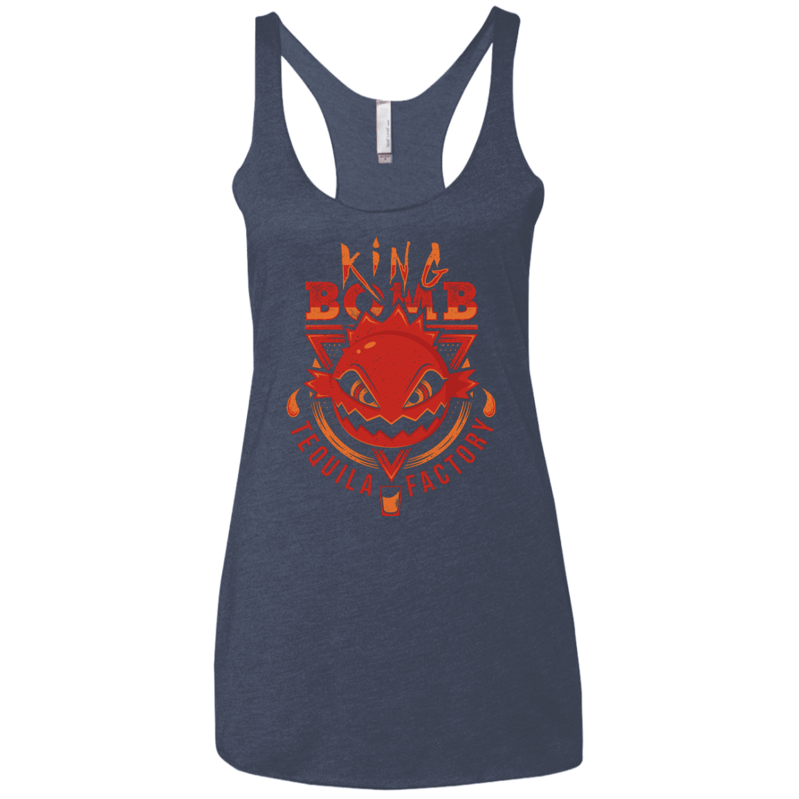 T-Shirts Vintage Navy / X-Small King Bomb Tequila Women's Triblend Racerback Tank