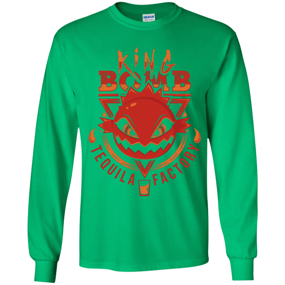 T-Shirts Irish Green / YS King Bomb Tequila Youth Long Sleeve T-Shirt