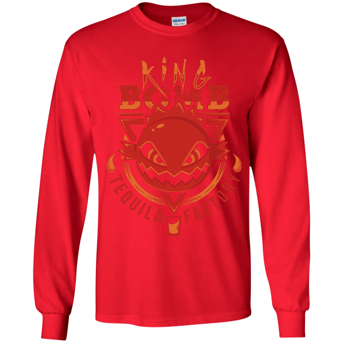 T-Shirts Red / YS King Bomb Tequila Youth Long Sleeve T-Shirt