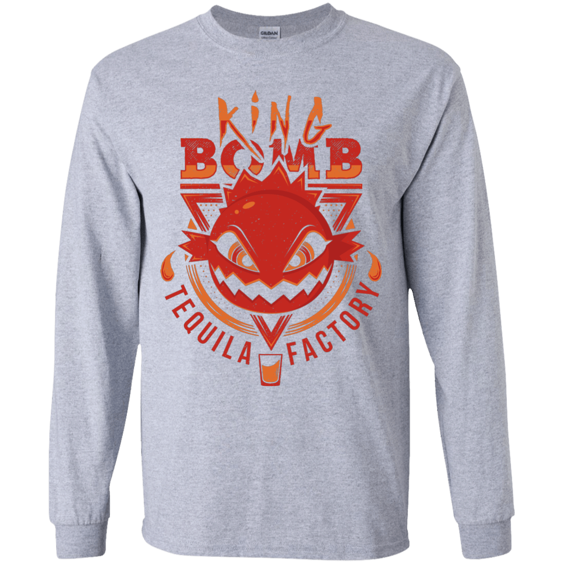 T-Shirts Sport Grey / YS King Bomb Tequila Youth Long Sleeve T-Shirt