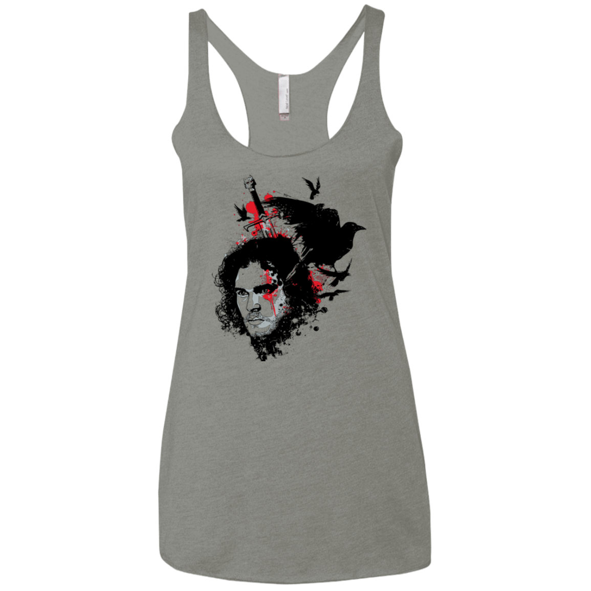 T-Shirts Venetian Grey / X-Small KING IN THE NORTH Women's Triblend Racerback Tank