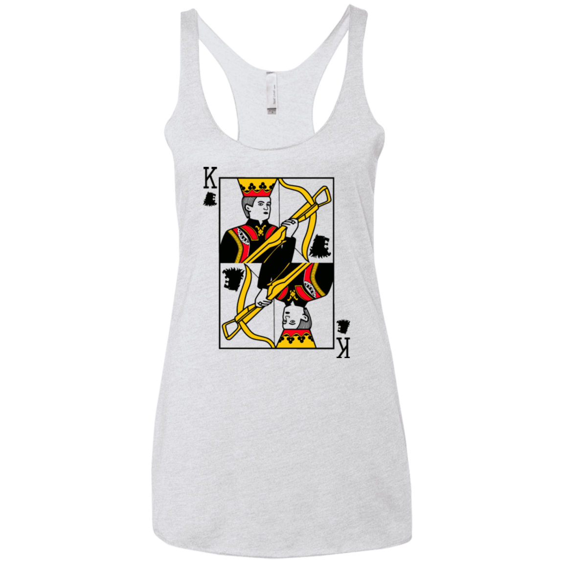 T-Shirts Heather White / X-Small King Joffrey Women's Triblend Racerback Tank