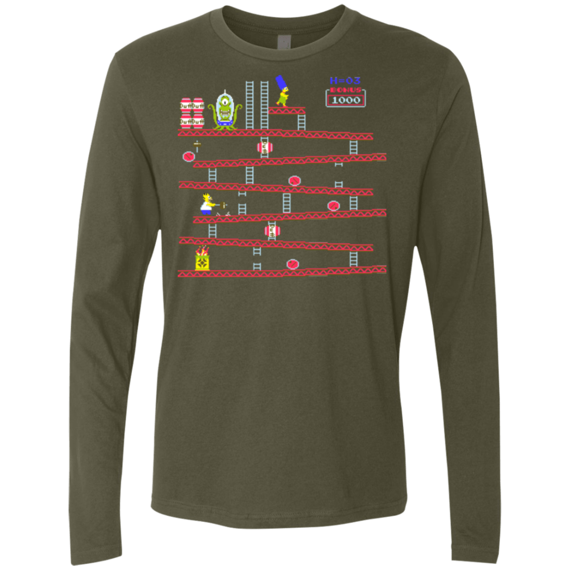 T-Shirts Military Green / Small King Kang Men's Premium Long Sleeve