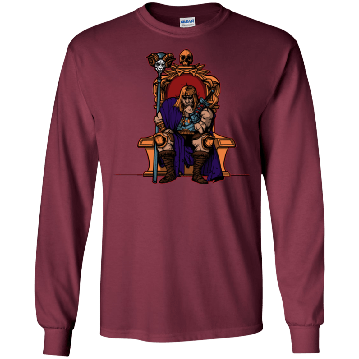 T-Shirts Maroon / S King Of Eternia Men's Long Sleeve T-Shirt