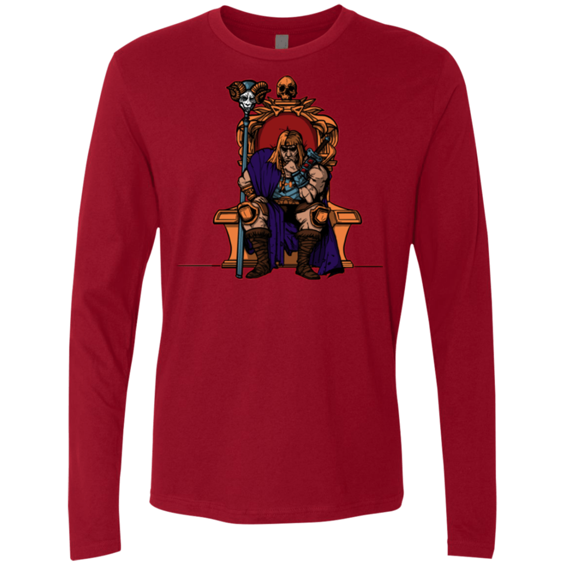 T-Shirts Cardinal / S King Of Eternia Men's Premium Long Sleeve