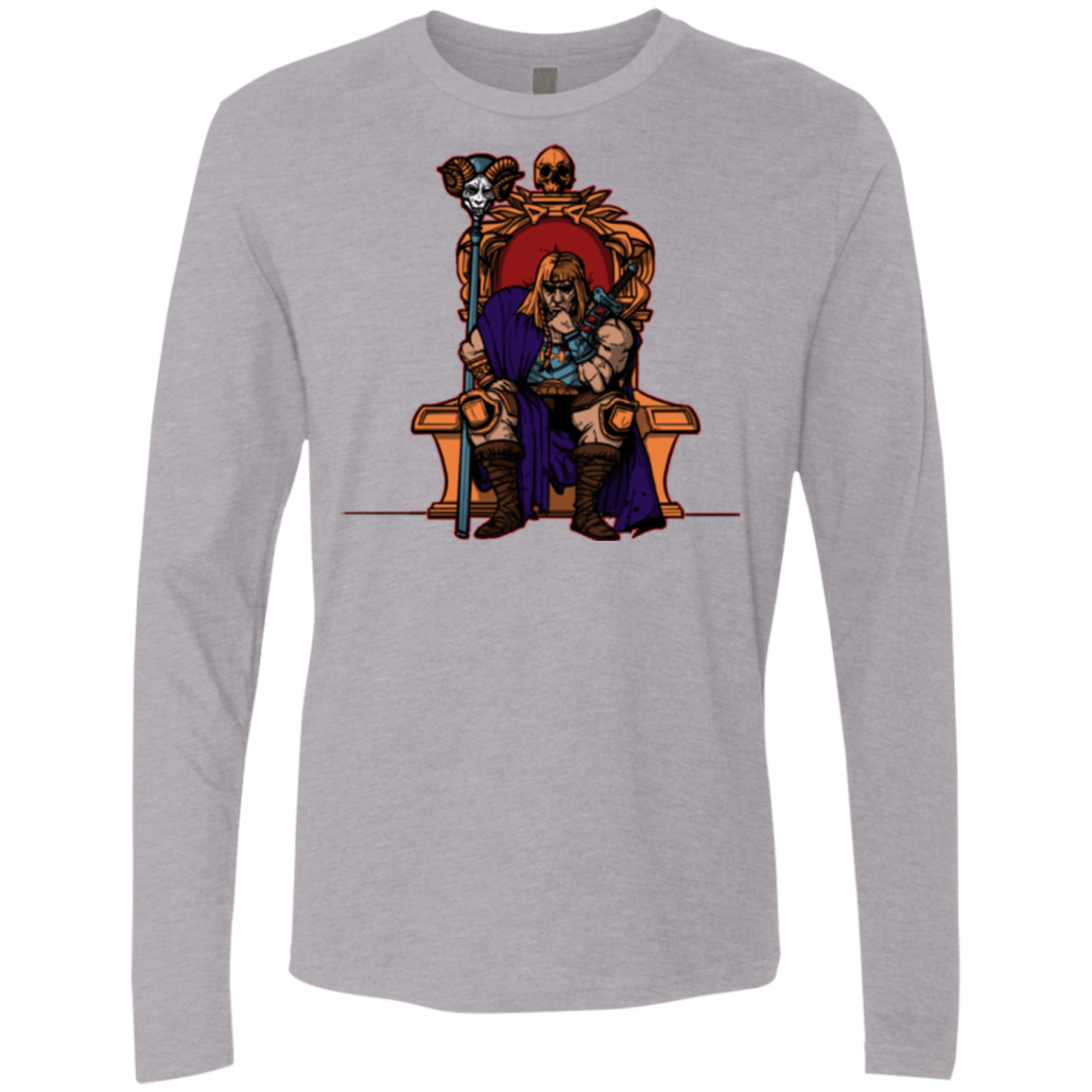 T-Shirts Heather Grey / S King Of Eternia Men's Premium Long Sleeve