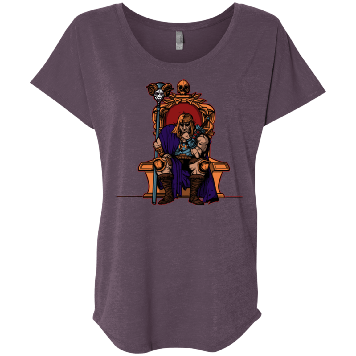 T-Shirts Vintage Purple / X-Small King Of Eternia Triblend Dolman Sleeve