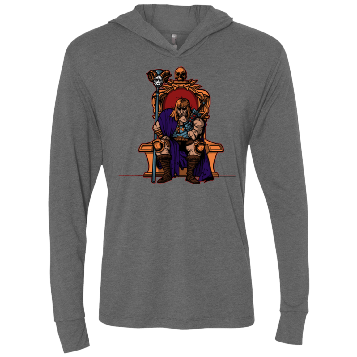 T-Shirts Premium Heather / X-Small King Of Eternia Triblend Long Sleeve Hoodie Tee