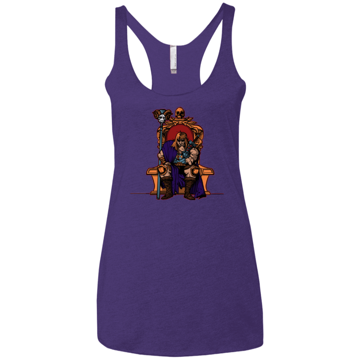 T-Shirts Purple Rush / X-Small King Of Eternia Women's Triblend Racerback Tank