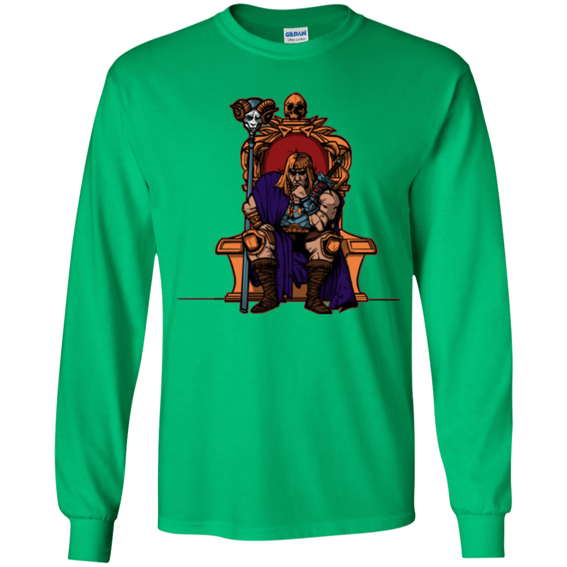 T-Shirts Irish Green / YS King Of Eternia Youth Long Sleeve T-Shirt