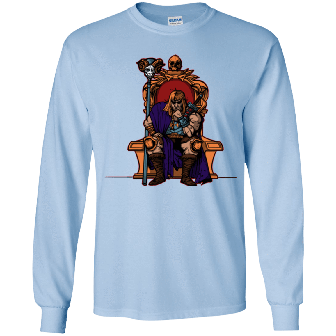 T-Shirts Light Blue / YS King Of Eternia Youth Long Sleeve T-Shirt
