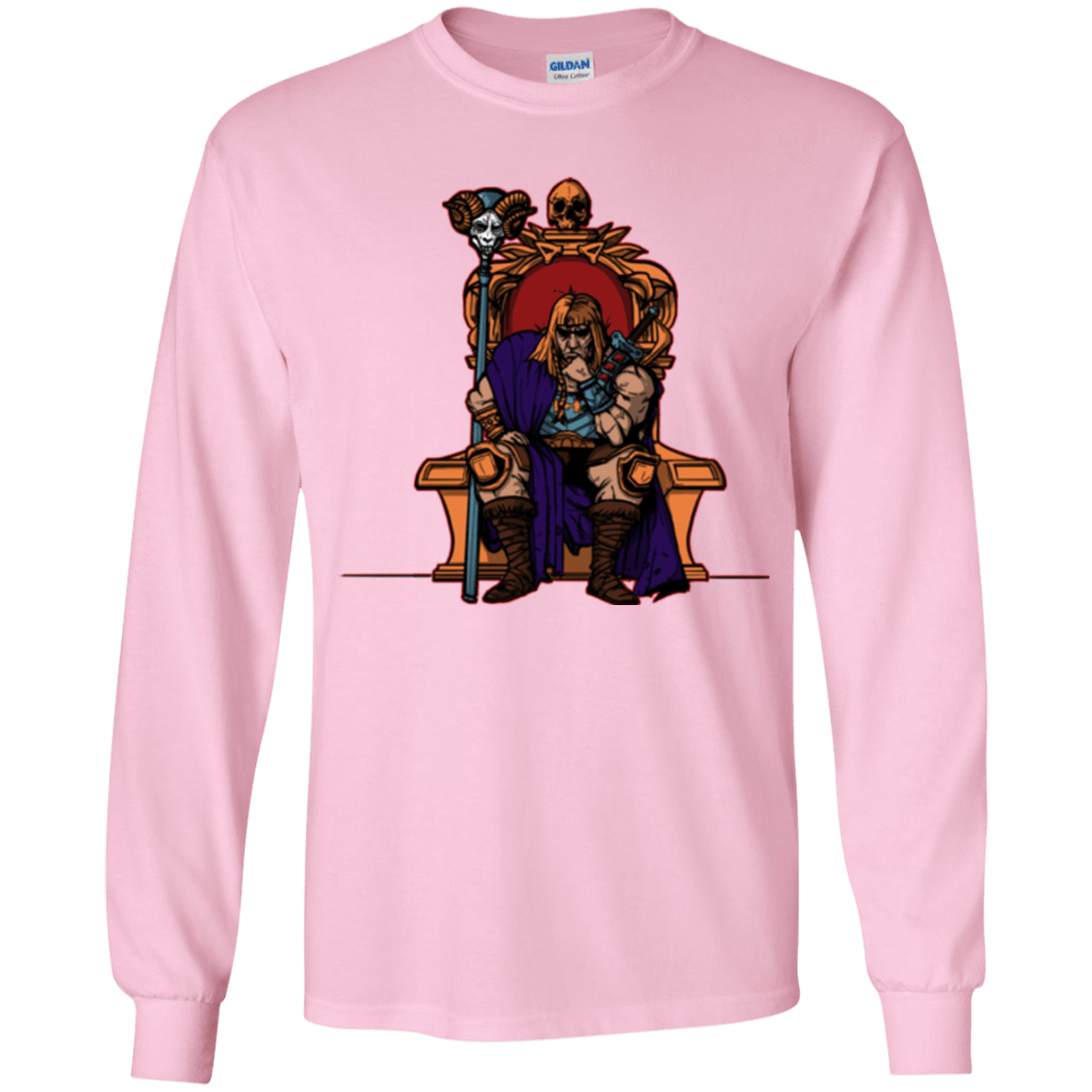 T-Shirts Light Pink / YS King Of Eternia Youth Long Sleeve T-Shirt