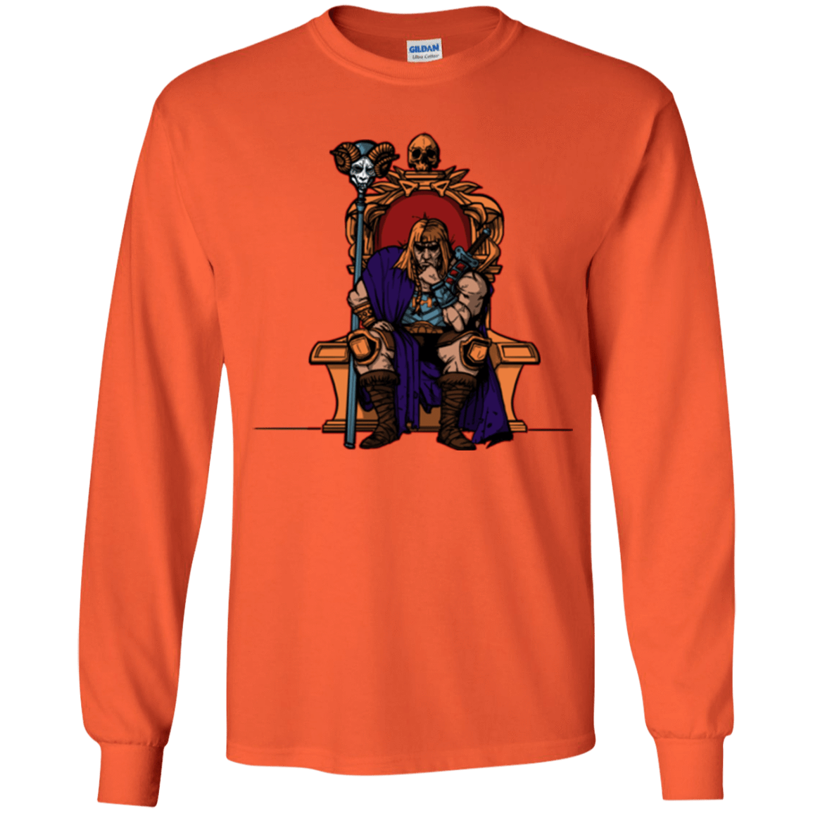 T-Shirts Orange / YS King Of Eternia Youth Long Sleeve T-Shirt