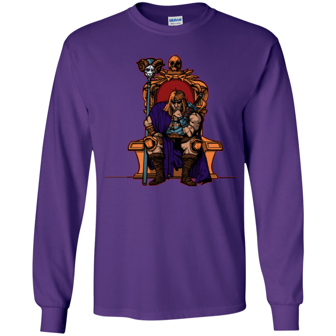 T-Shirts Purple / YS King Of Eternia Youth Long Sleeve T-Shirt