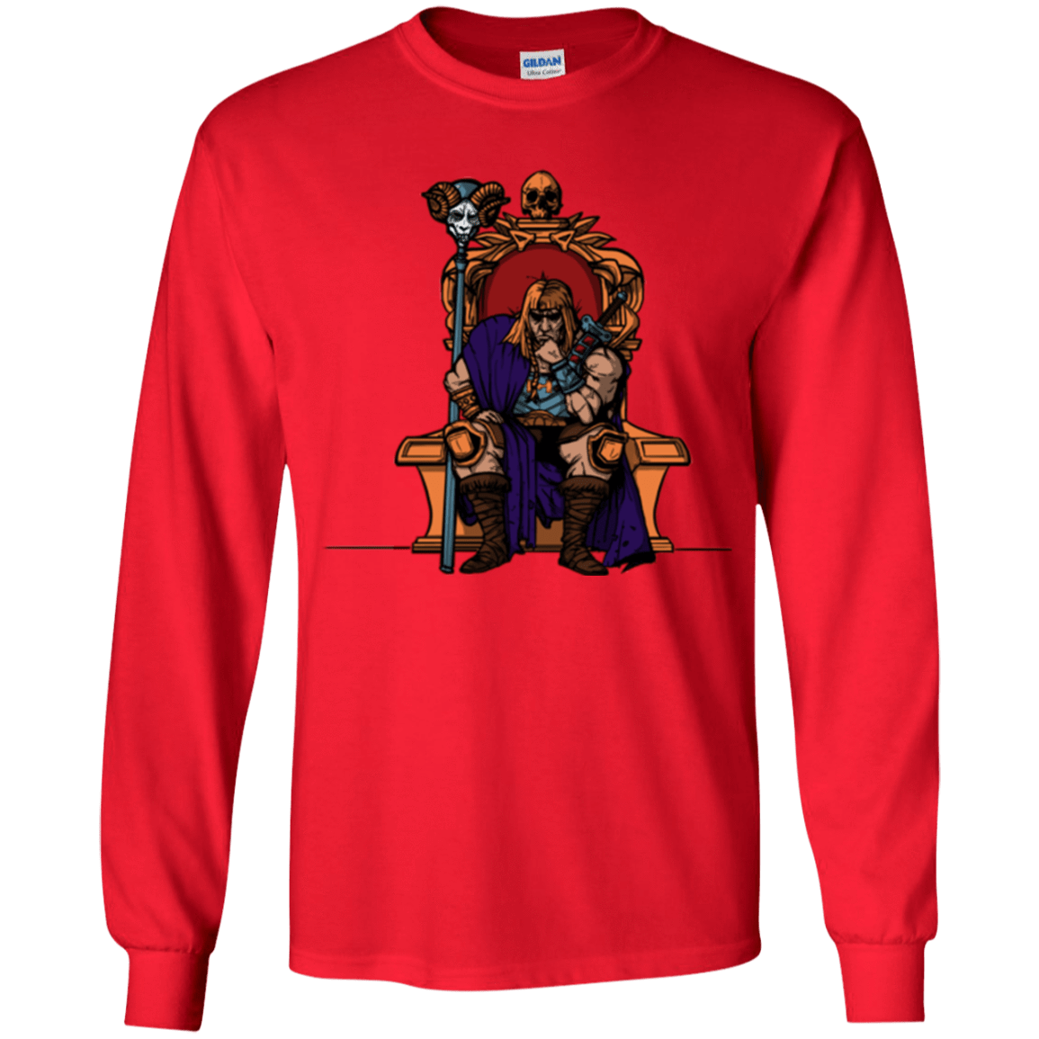 T-Shirts Red / YS King Of Eternia Youth Long Sleeve T-Shirt