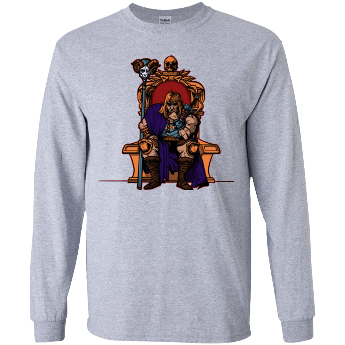 T-Shirts Sport Grey / YS King Of Eternia Youth Long Sleeve T-Shirt